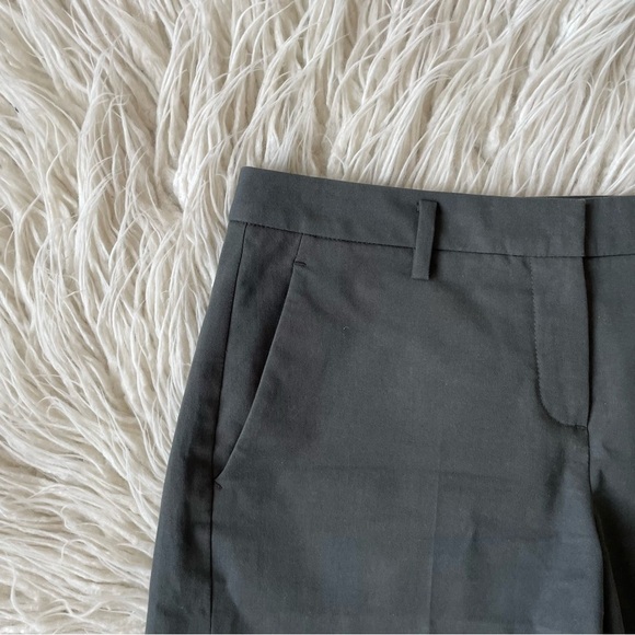 Theory Kasim Checklist Light Gray Stretch Cotton Shorts E0104218 EUC Size 2 - Picture 3 of 8